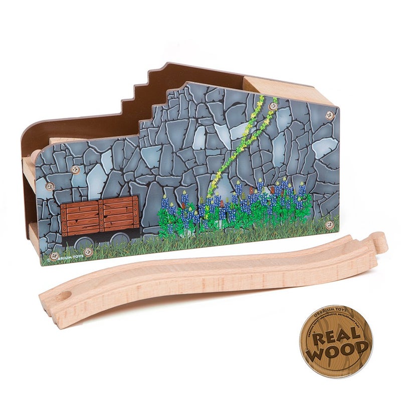 Orbrium Wooden Train Tracks Accessories Secret Mine Tunnel Compatible with Major Wooden Railways Including Thomas and Friends Brio IKEA Melissa & Doug for Kids Age 3+ Boys Girls - Image 3